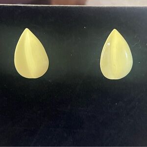 Vintage Yellow Teardrop Earrings